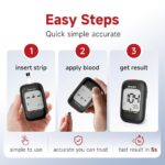 ⁦جهاز قياس سكر الدم الذكي Sinocare Safe AQ Max III مع 50 شريط فحص⁩ - الصورة ⁦4⁩